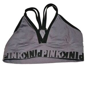 Victoria's‎ Secret Pink Bralette Sports bra Size Medium Gray Black
